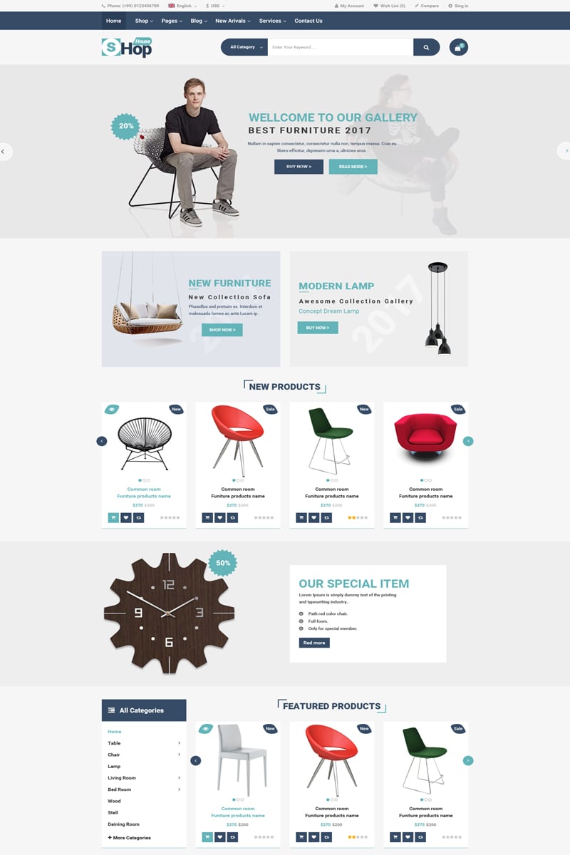 Fashion Store PSD Template - screenshot