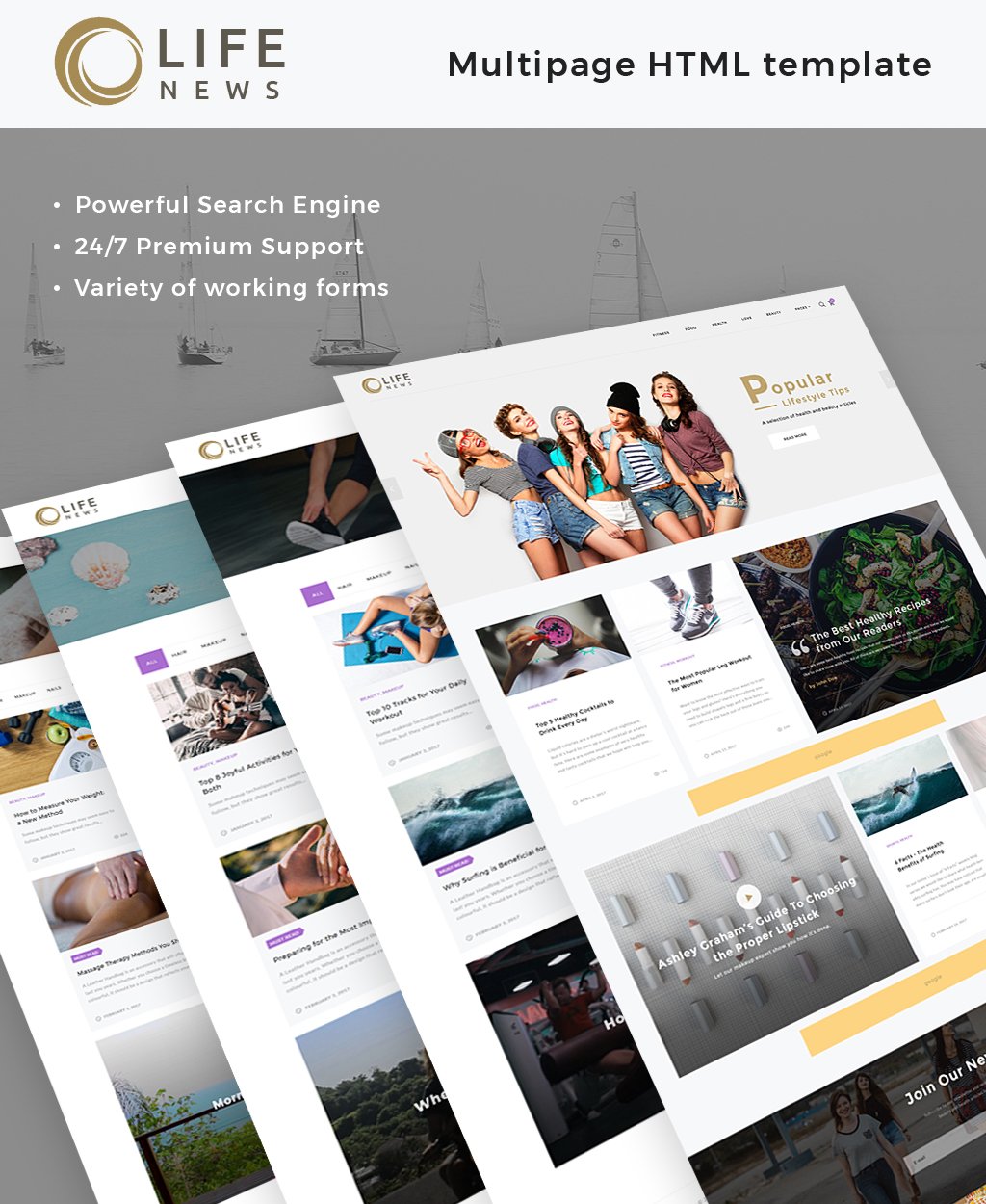 Life News Website Template New Screenshots BIG