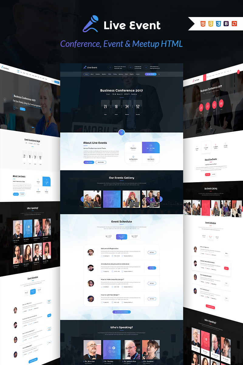 Plantilla Para Página De Aterrizaje "Live Event - Conference, Event & Meetup" #64668