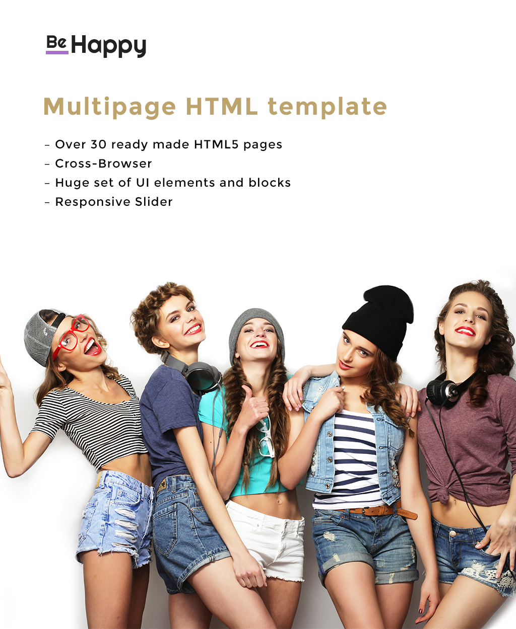 Plantilla Web "Be Happy - Health Magazine Multipage" #64625