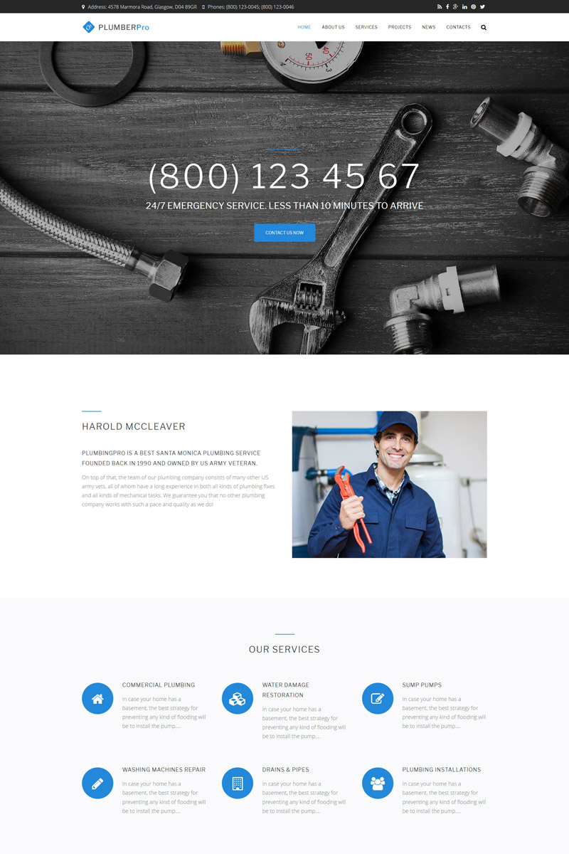 Plumberpro - Plumbing Service Premium Drupal Template - screenshot