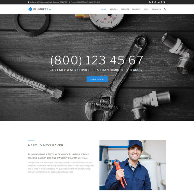 Plumberpro - Plumbing Service Premium  Drupal Template #64646