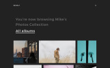 Photographer Portfolio Responsive website thema Klein Screenshot Responsive Website template over Fotograaf portfolio
