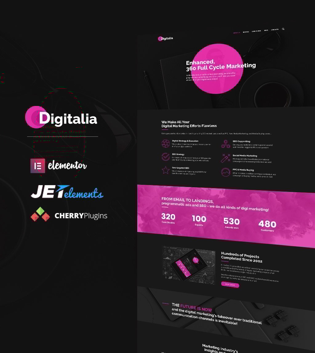Responzivní WordPress motiv "Digitalia - Digital Agency WordPress Theme" #64661 - screenshot