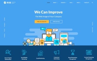 Rise - Marketing Agency Multipage Website Template