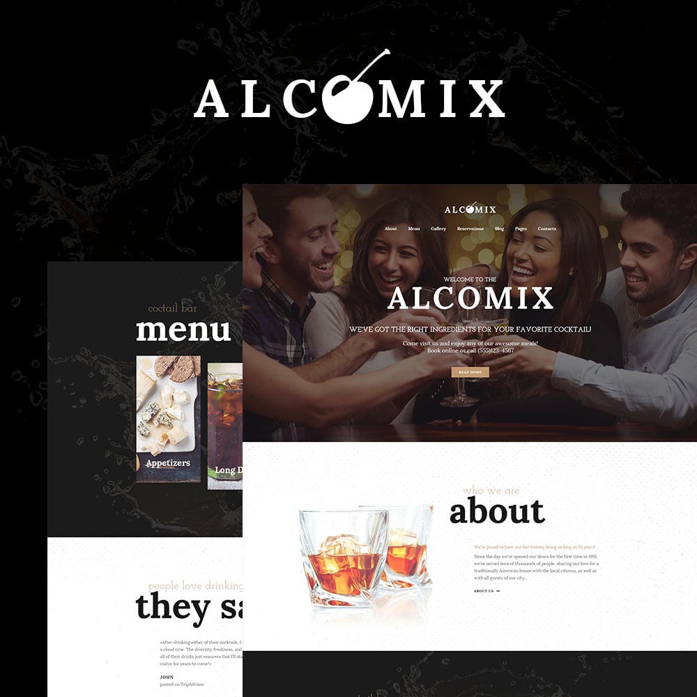 Tema De WordPress "Alcomix - Cocktail Bar" #64641 - captura de pantalla