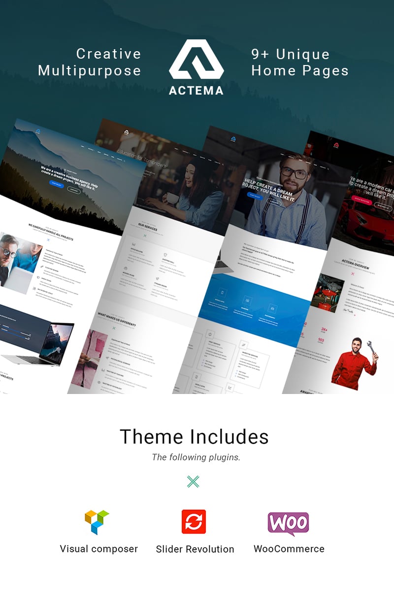 Actema - Creative Business Multipurpose WordPress Theme - screenshot