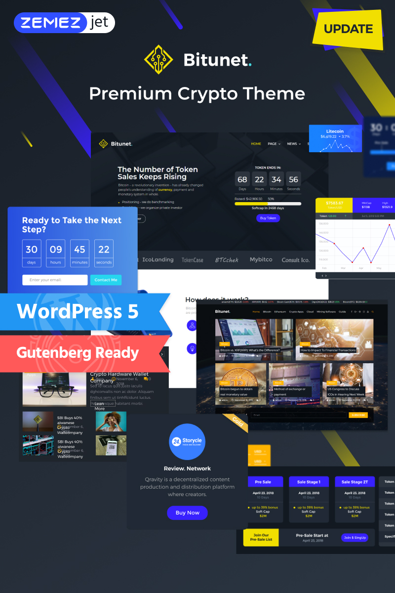 Bitunet - Cryptocurrency Elementor WordPress Theme Bitunet - Cryptocurrency WordPress Theme