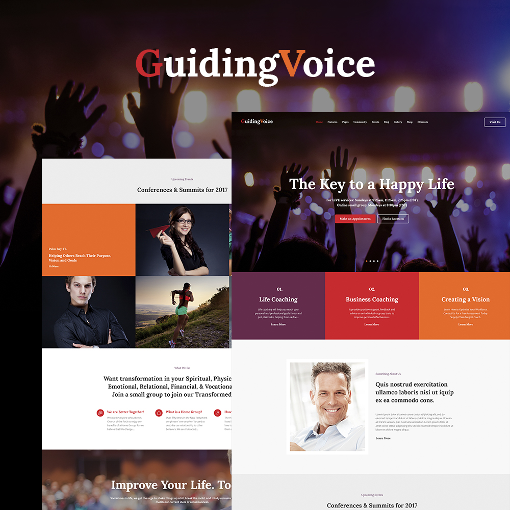 Guiding Voice - Life Coach WordPress Theme №64747