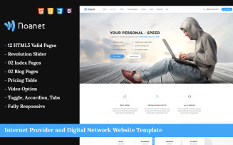 Noanet Internet Provider and Digital Network Website Template