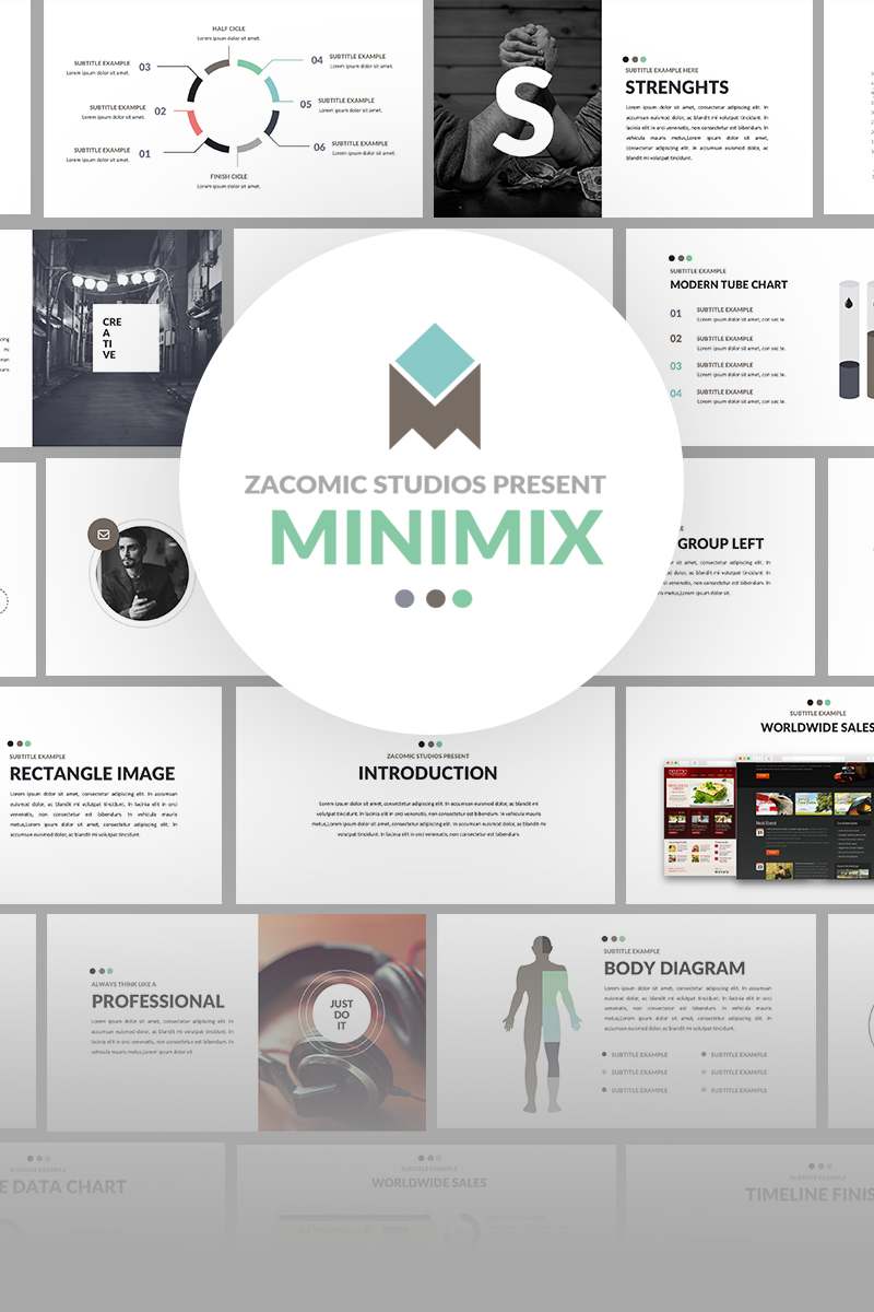 Premium Minimix Powerpoint Presentation #64770 - Ekran resmi