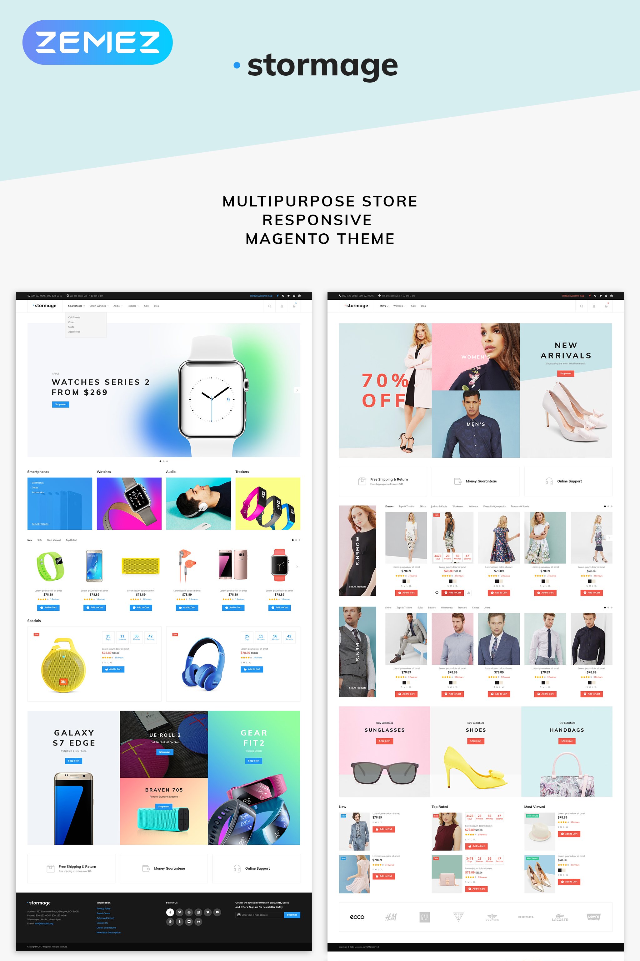 Responsivt Stormage - Fashion Clothes Magento-tema #64786 - skärmbild