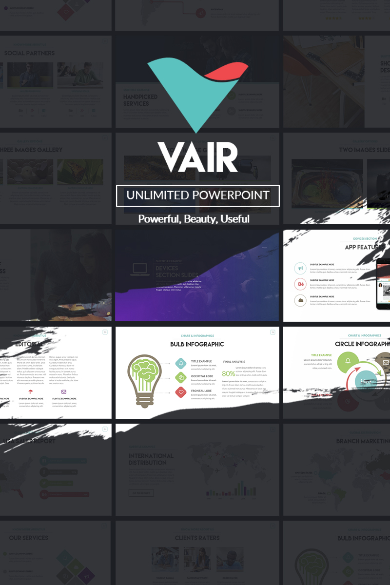 "Vair Powerpoint Presentation" - PowerPoint шаблон №64739 - скріншот