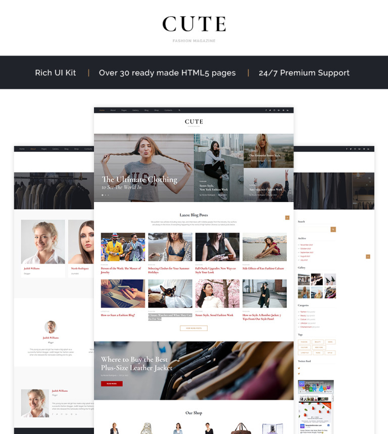cute fashion magazine multipage