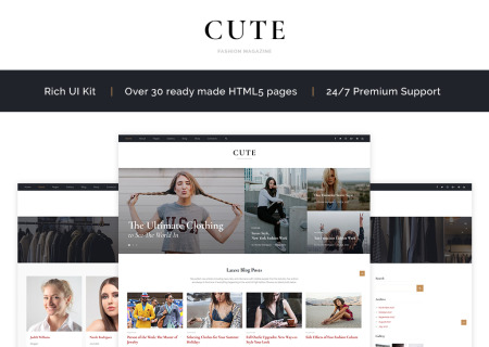 Cute - Fashion Magazine HTML5