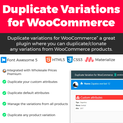 Duplicate variation for WooCommerce WordPress Plugin #64881