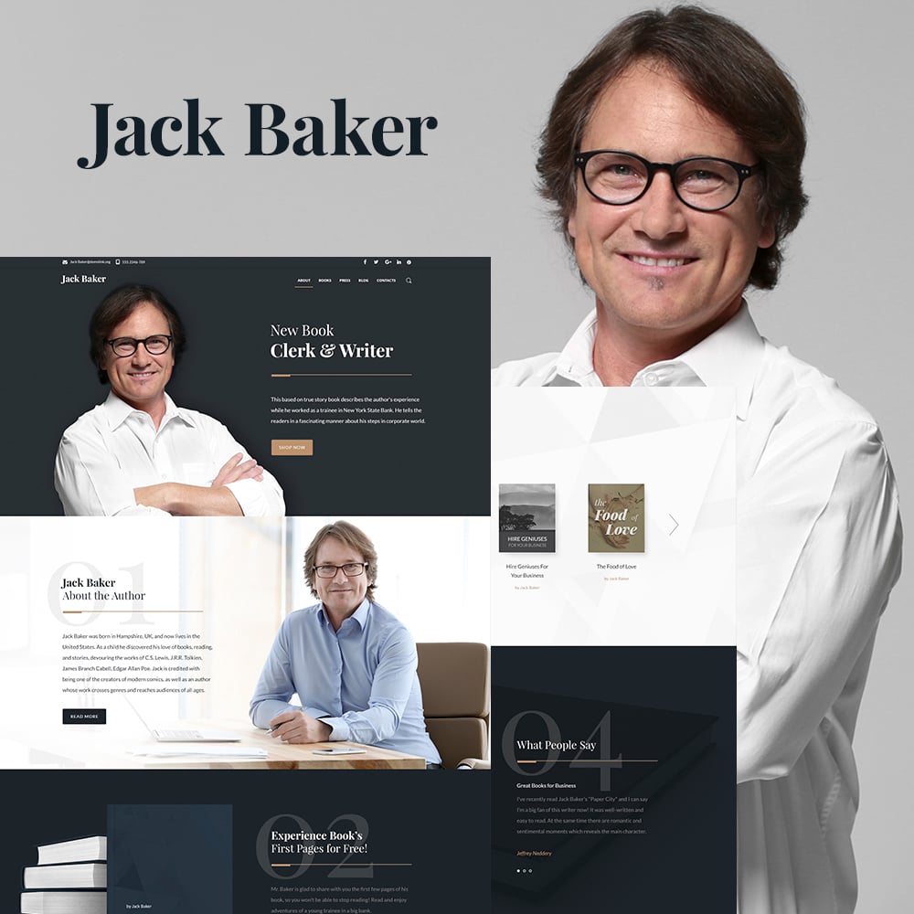 Jack Baker - Writer Responsive WordPress Theme WordPress Theme - screenshot