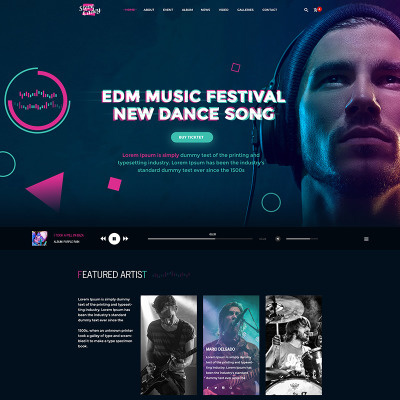 music website templates