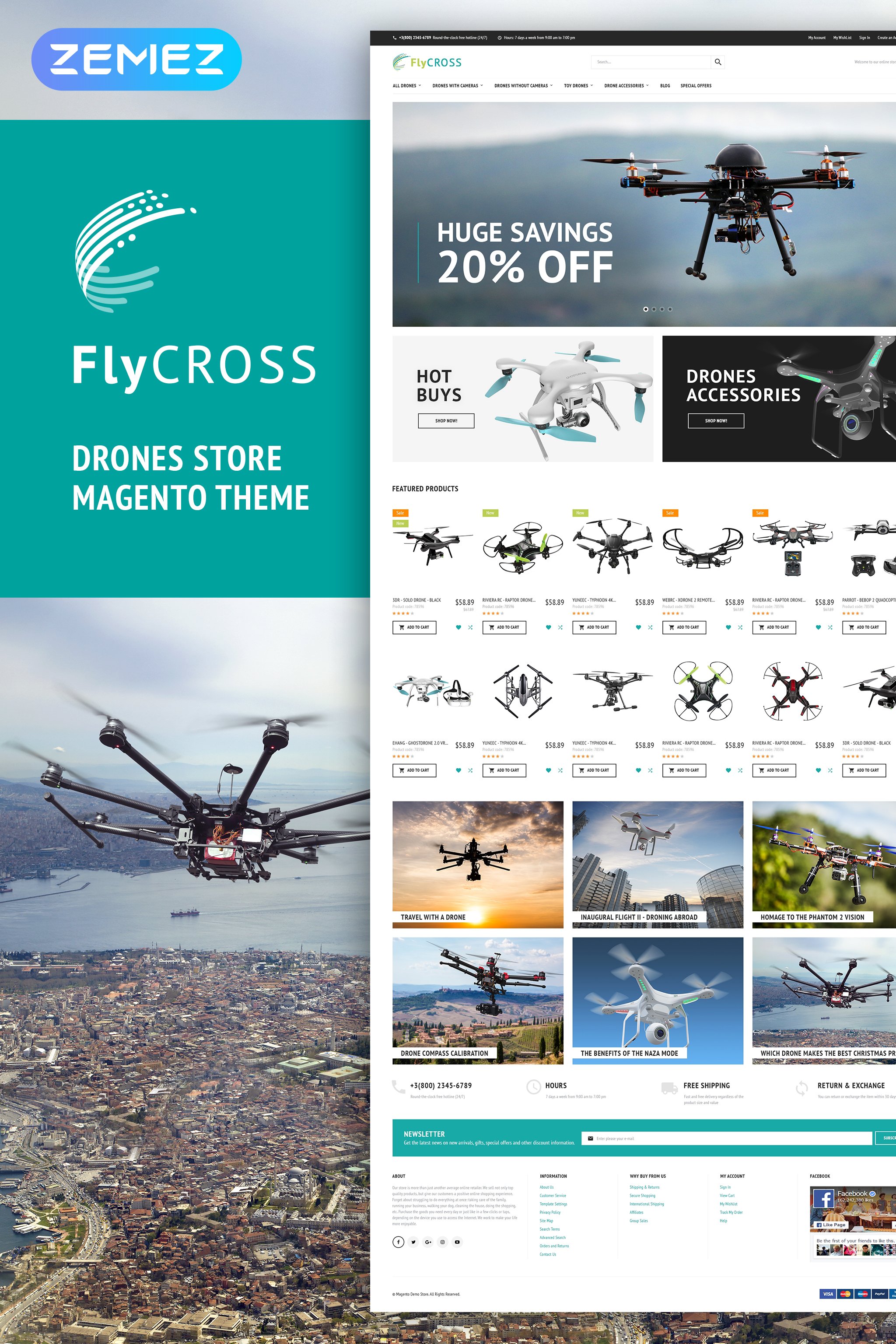 FlyCross - Drones Store Magento #64902 - Ekran resmi