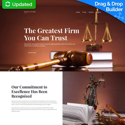 Evolution - Lawyer MotoCMS 3 Landing Page Template Landing Page Template #65033