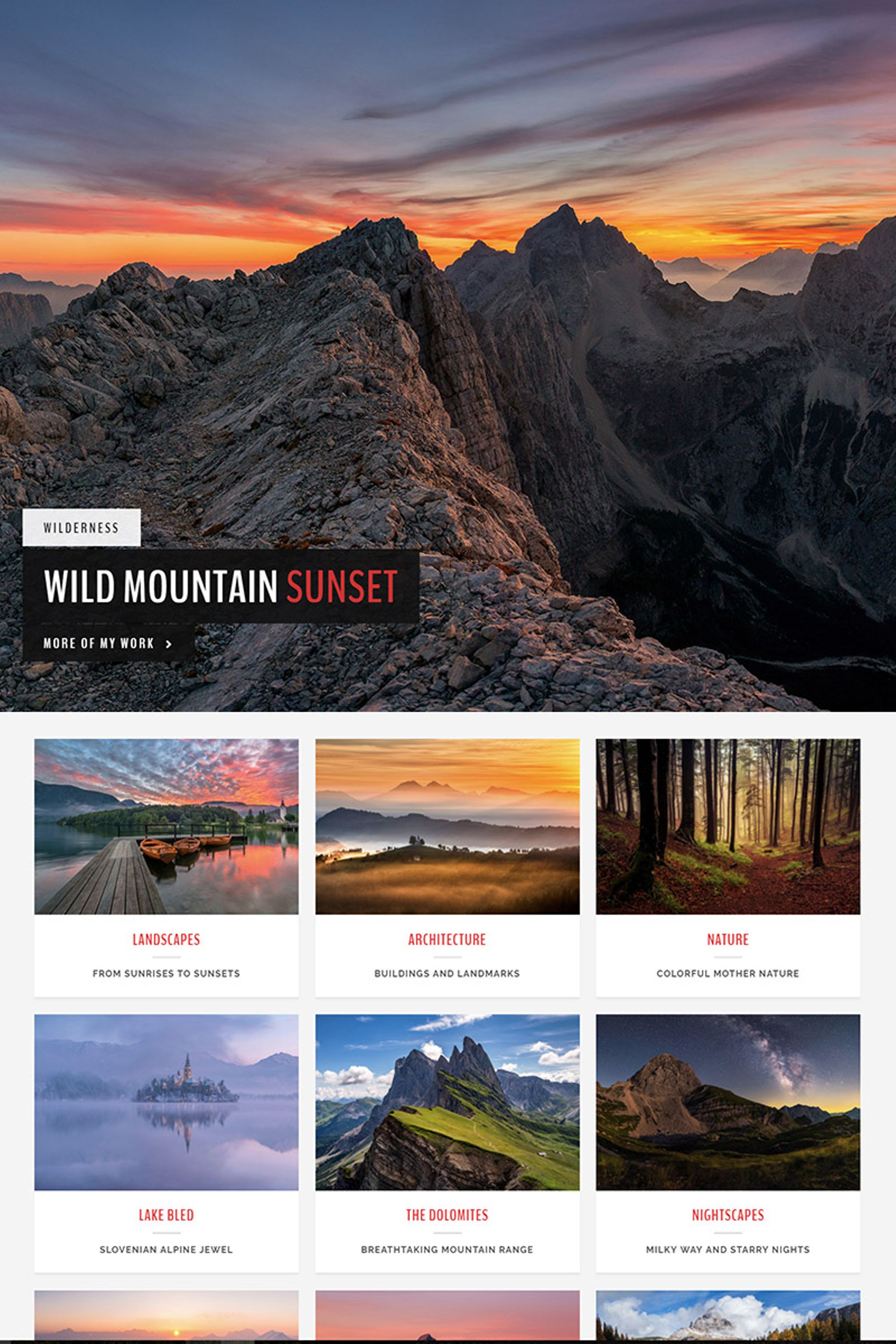 Landscape - A Photography WordPress Theme #65041