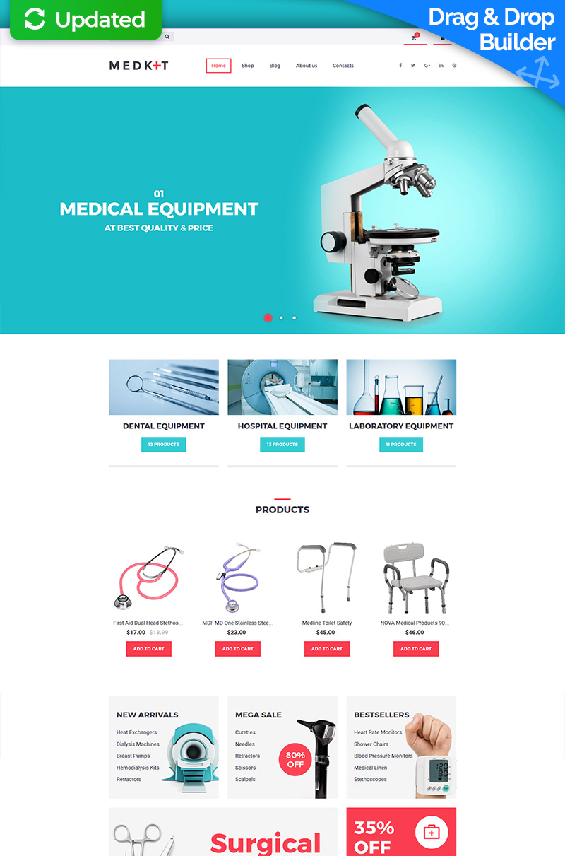 Med Kit - Medical Equipment MotoCMS Ecommerce Template - screenshot