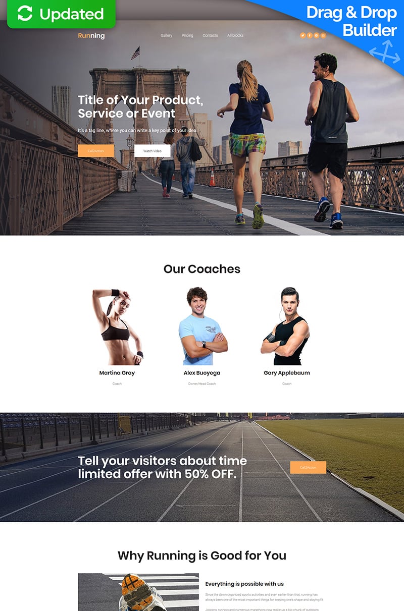 Responsive Koşu Açılış Sayfası #65024 - Ekran resmi