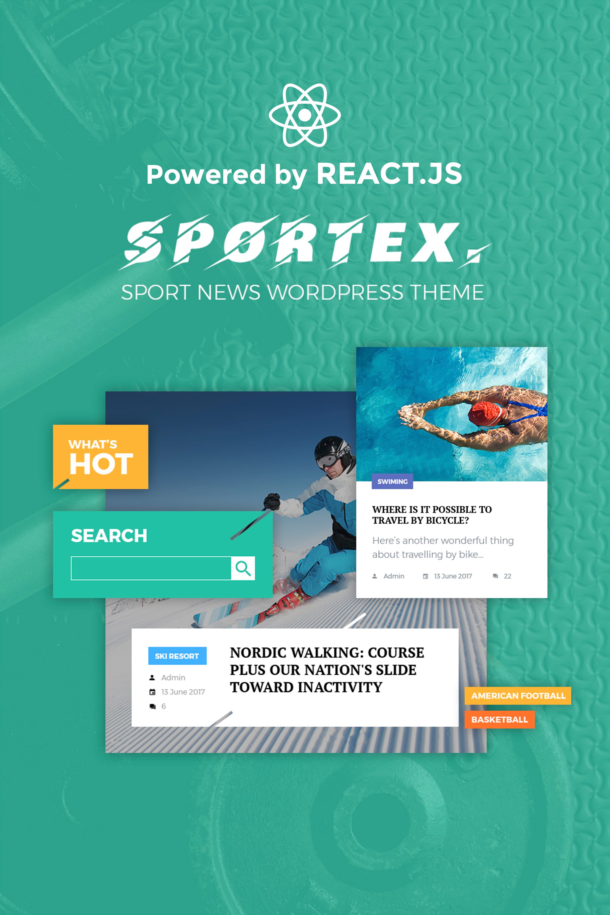 Sportex - Sports News Responsive WordPress Theme WordPress Theme - screenshot