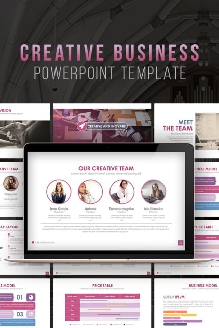 Template #65128 Slides Powerpoint Webdesign Template - Logo template Preview