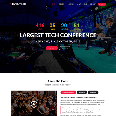 Eventech - Conference Event Website Template