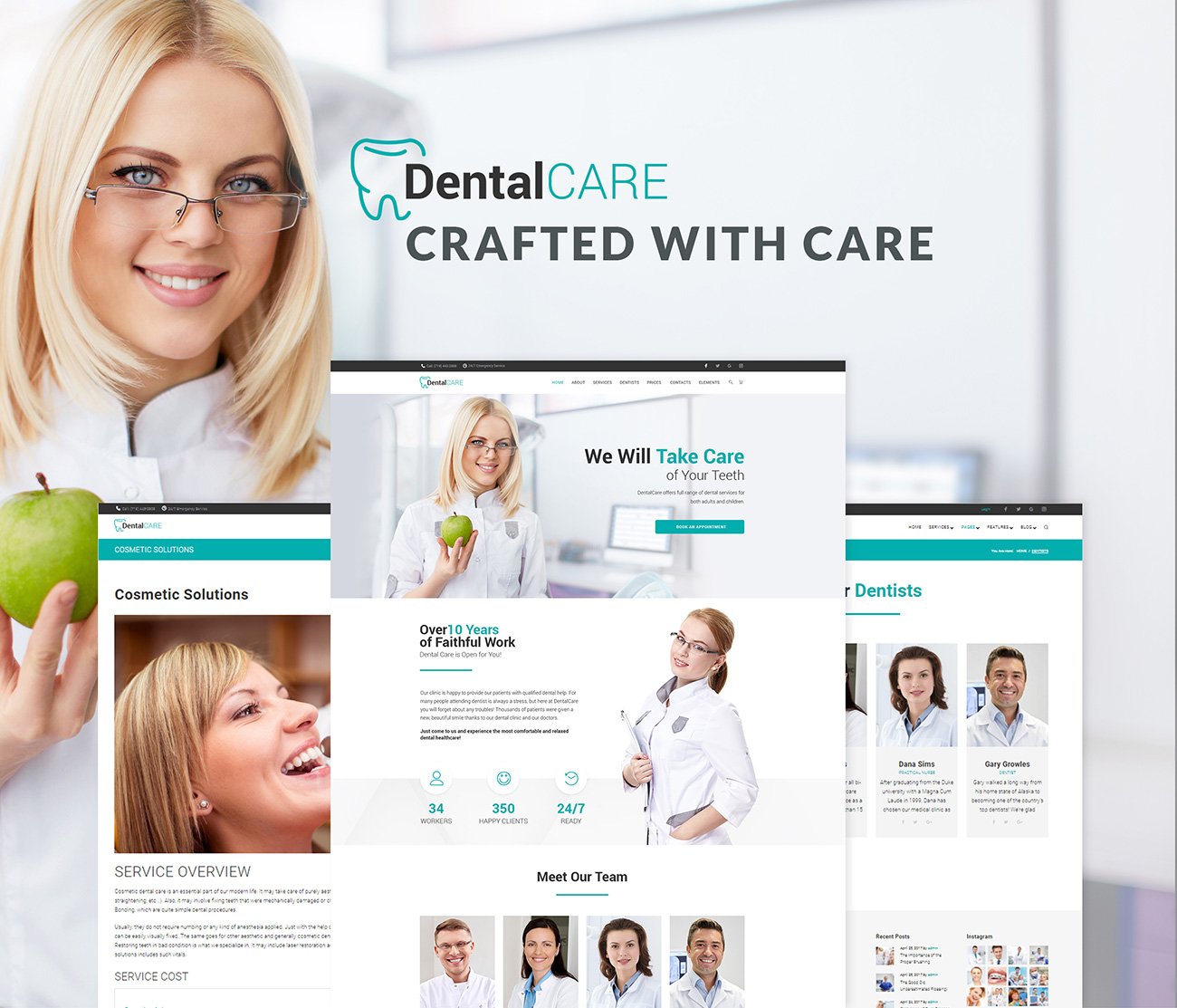 DentalCare - Dental Clinic WordPress Theme