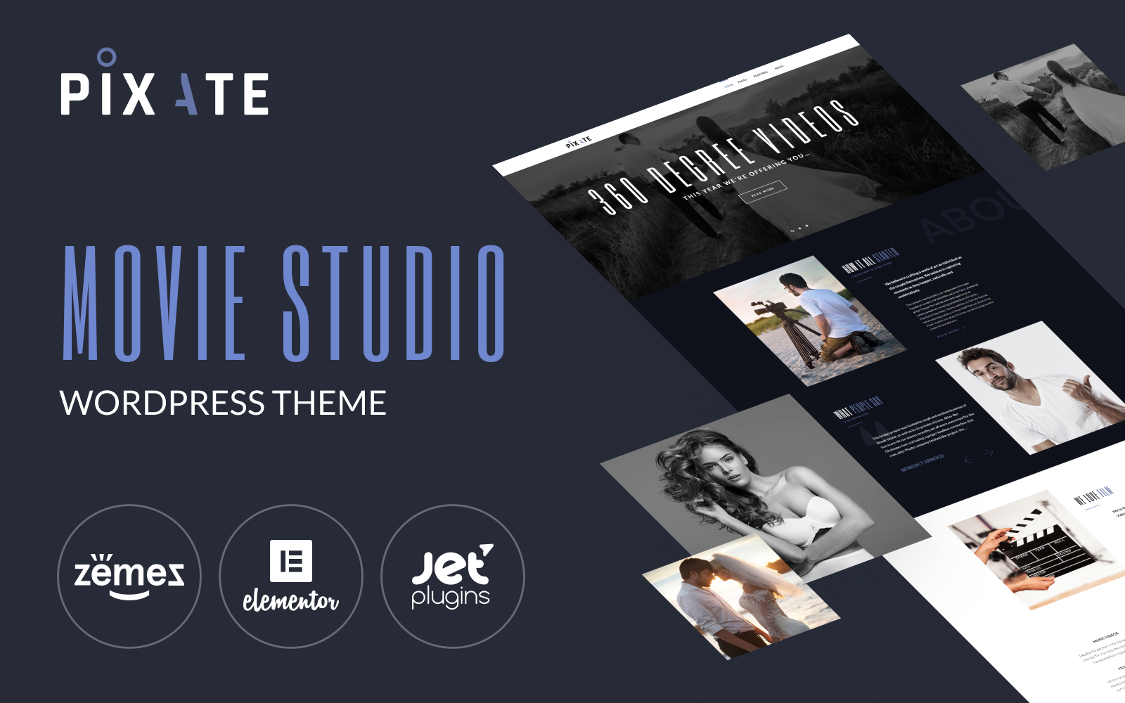 Pixate - Movie Studio WordPress theme WordPress Theme