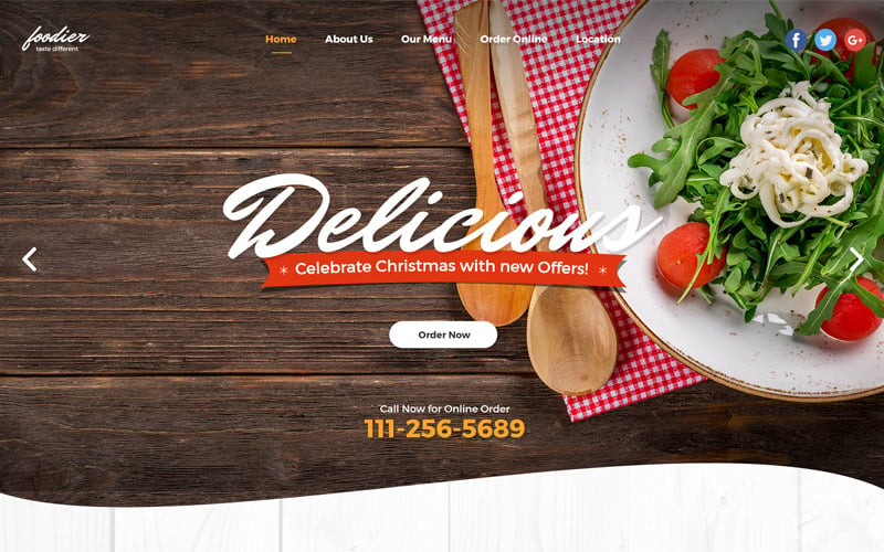 Foodier - Creative Parallax PSD Design PSD Template