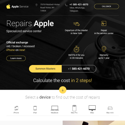 Service - Apple Service Center Website Template #65146