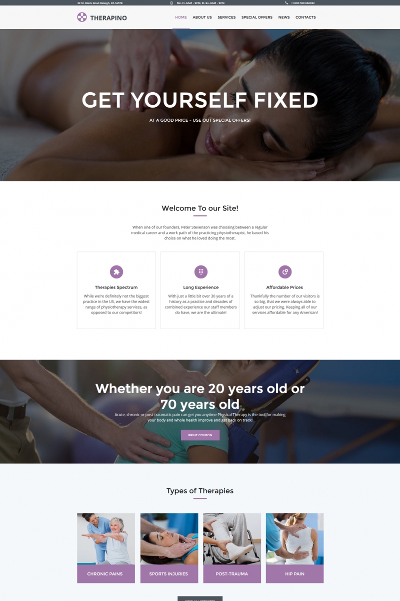 Massage Salon Moto CMS HTML Template