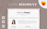 Melanie Flower - Floral Designer Premium Resume Theme Small Screenshot Melanie Flower - Floral Designer Resume Template