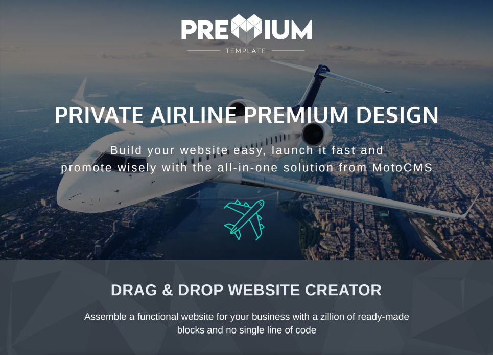 Private Airline Website Template for Private Jet Company - MotoCMS