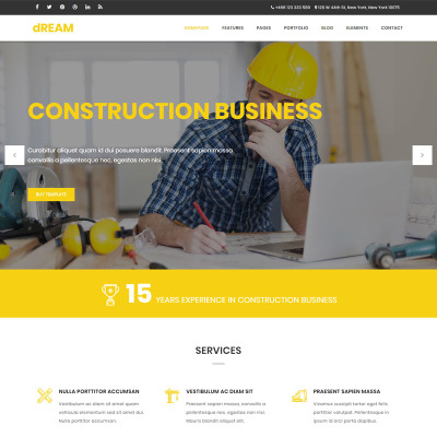 Dream - Construction & Business Bootstrap Website Template Dream - Construction & Business Website Template