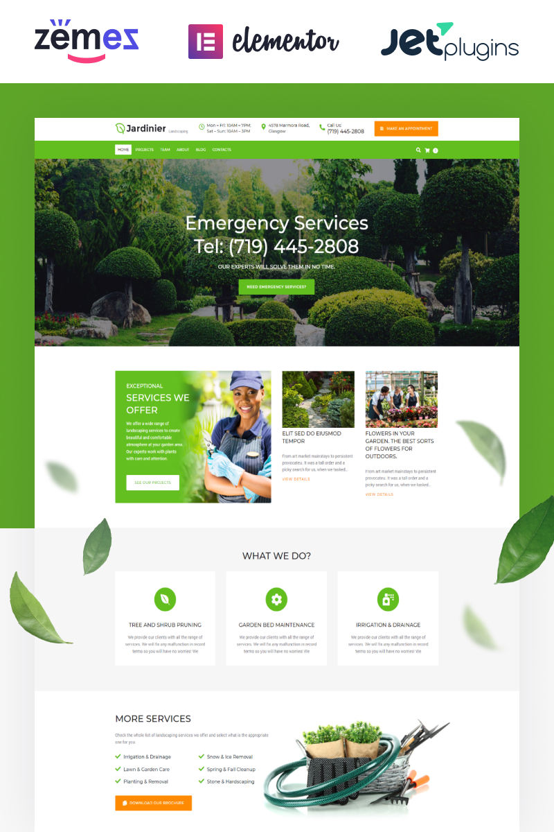  Jardinier - Landscaping Services WordPress Theme
