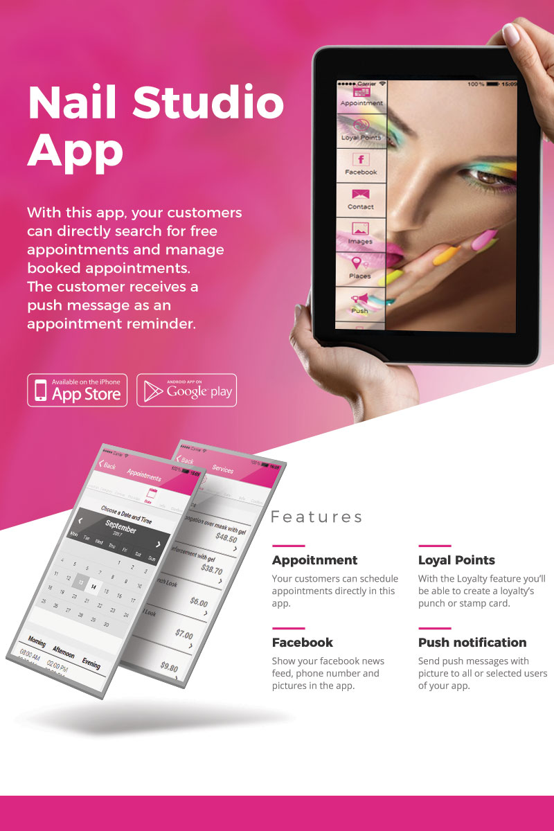 Nail Design Appointment App Template 65314