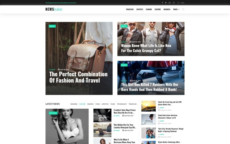 NEWSmaker - News & Magazine WordPress theme WordPress Theme