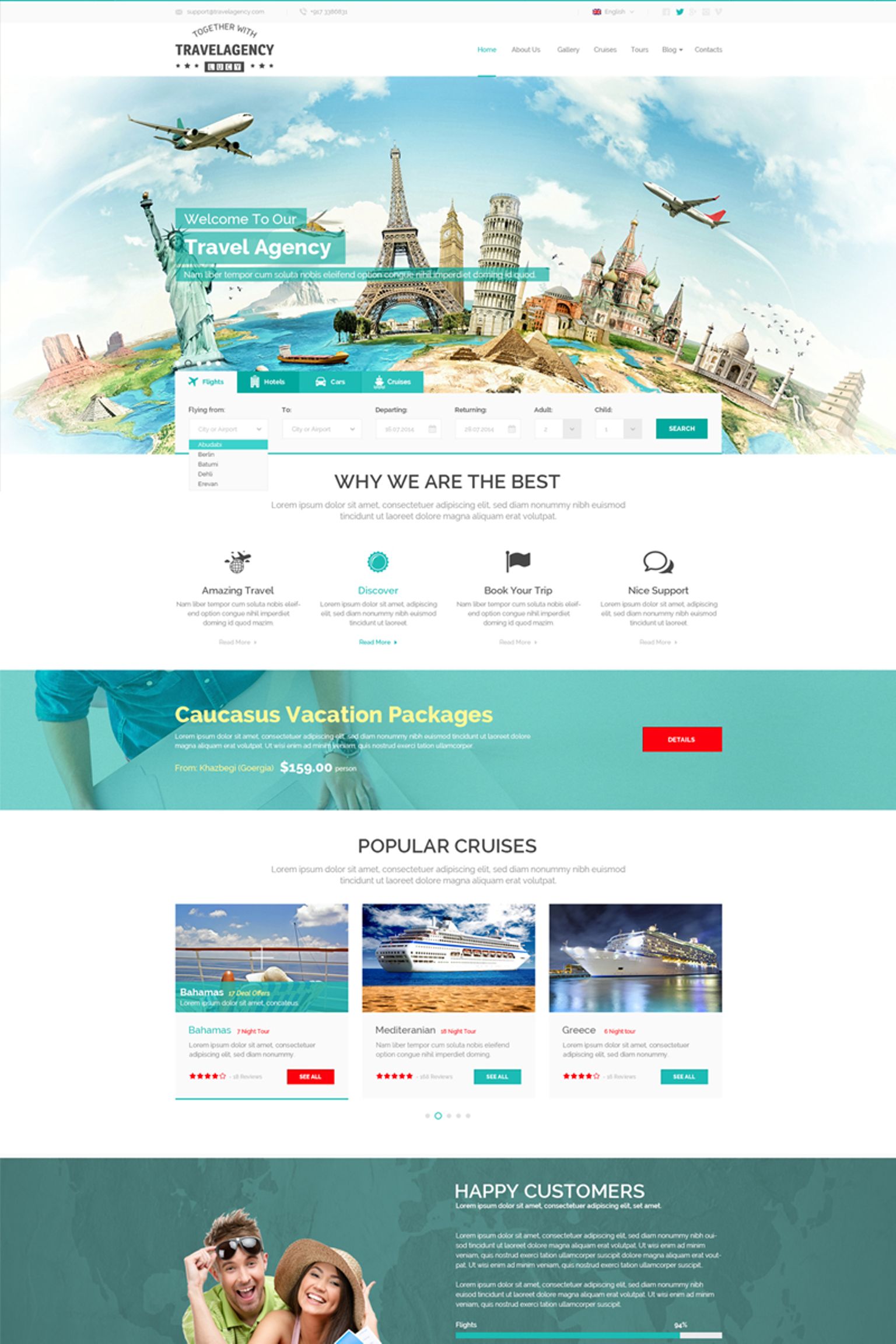 Travel Agency Website Template #65337