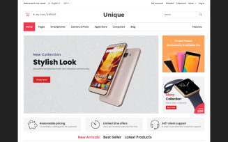 Unique - Electronic & Digital Store Website Template