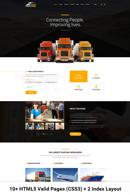Template #65432 Delivery Freight Webdesign Template - Logo template Preview