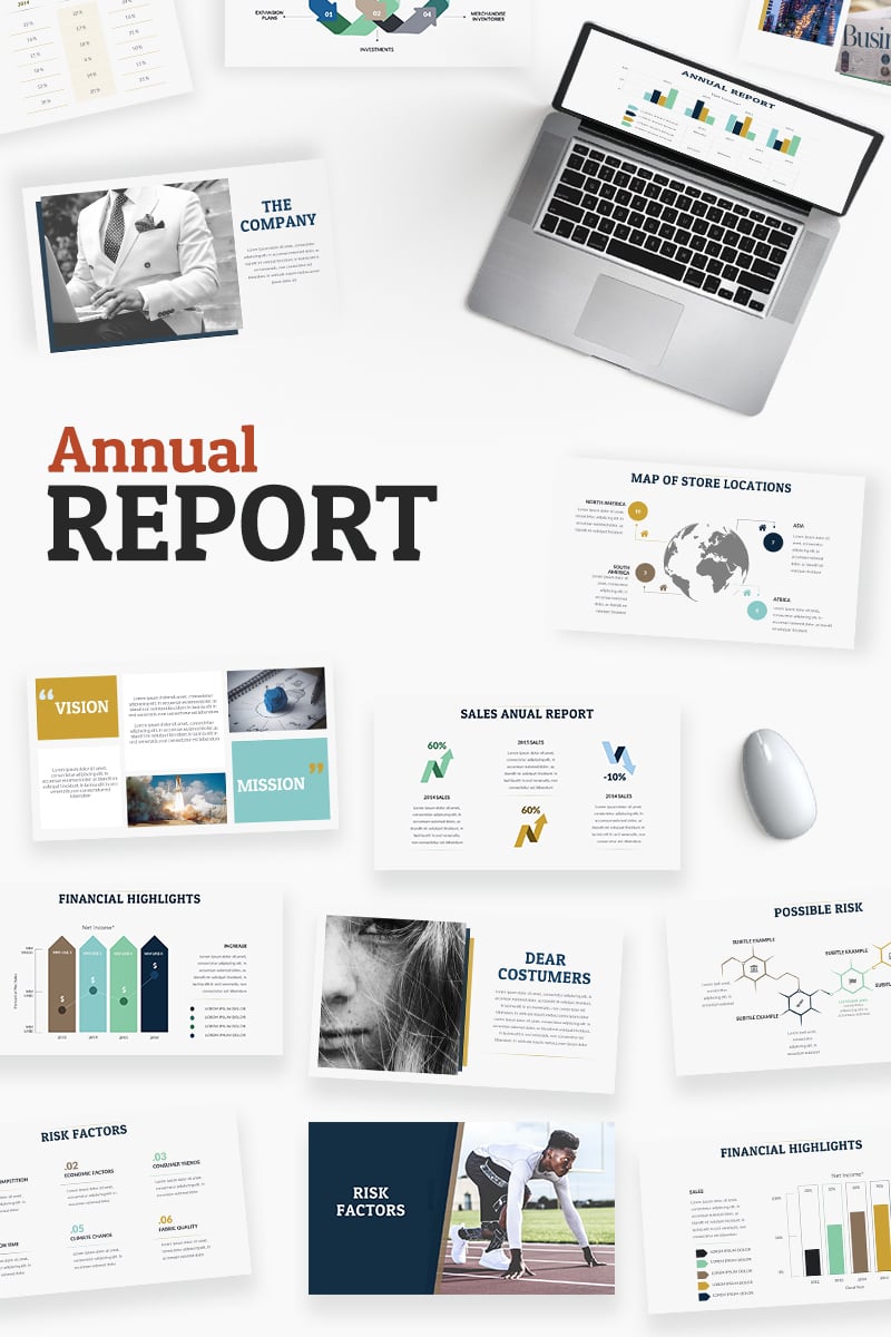 Annual Report PowerPoint Template 65493