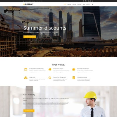 Construct - Construction Premium Drupal Template #65491
