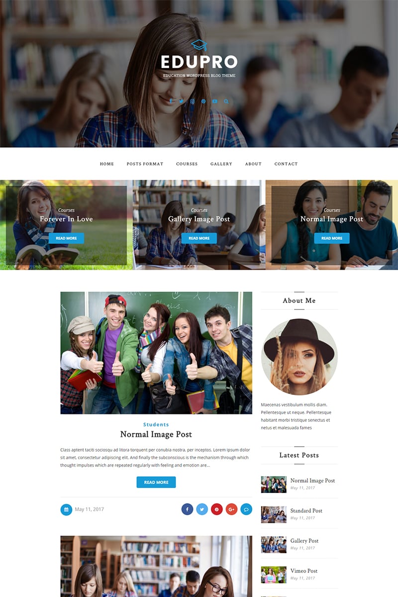 EduPro - Education Blog WordPress Theme - screenshot