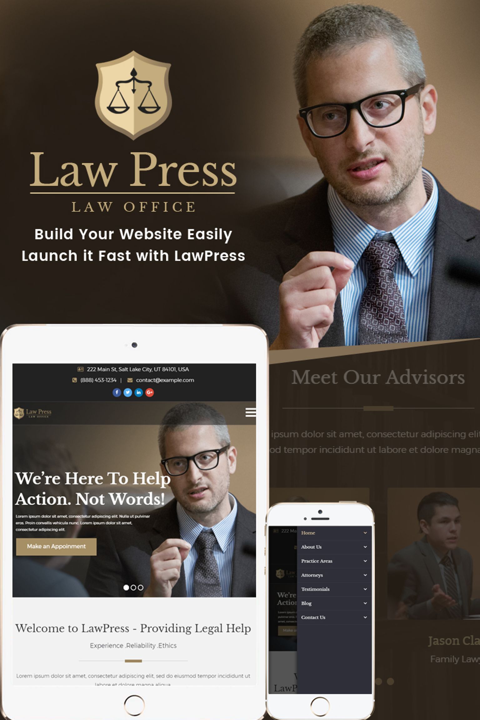 LawPress - Lawyer & Attorney WordPress Theme - screenshot