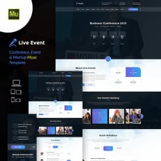 172 Muse Templates Adobe Themes Template Live Event Conference Meetup Responsive Muse Theme