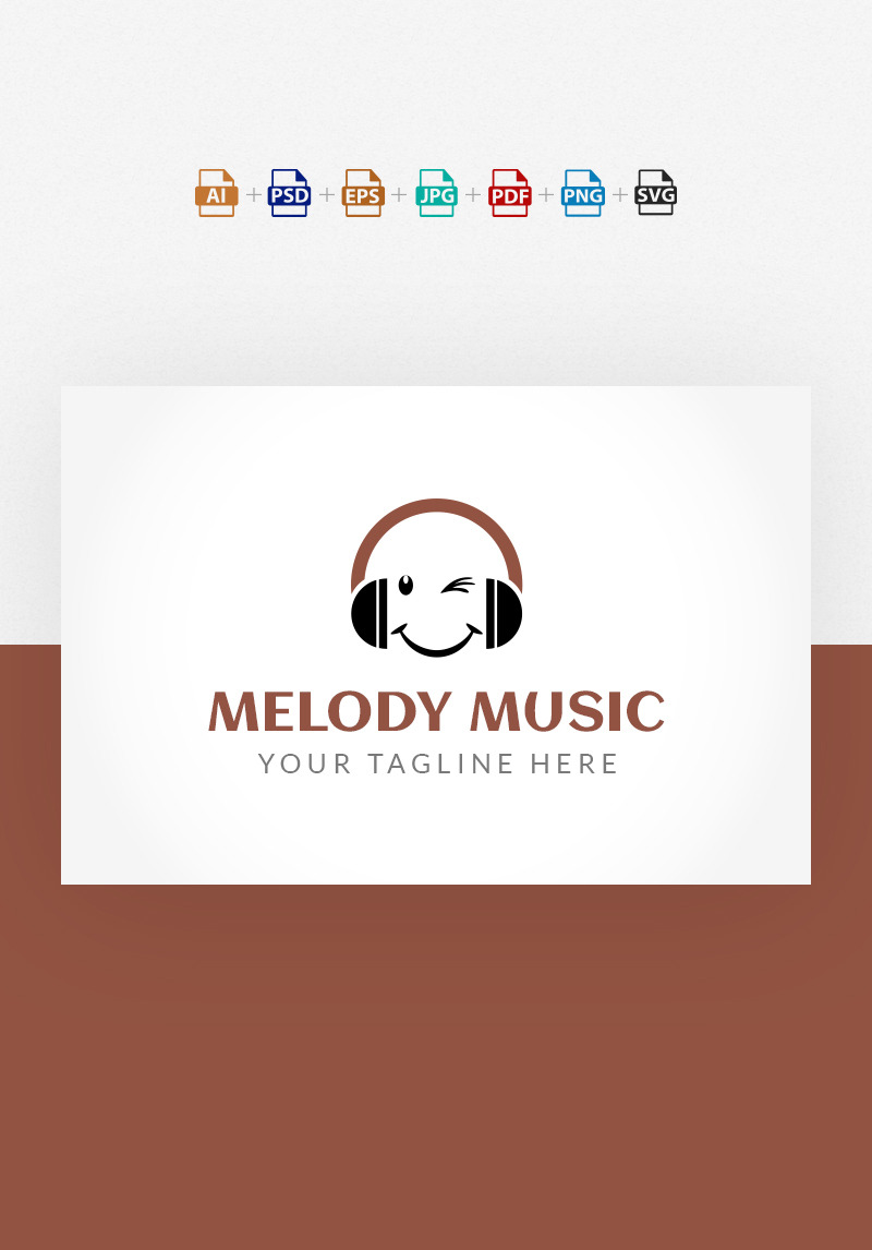 Melody Music Logo Template #65435